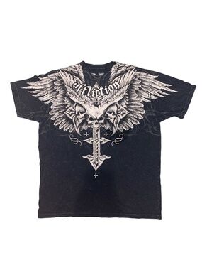 Affliction Dark Blue Marbled Shirt Size: 3XL
EXCELLENT condition